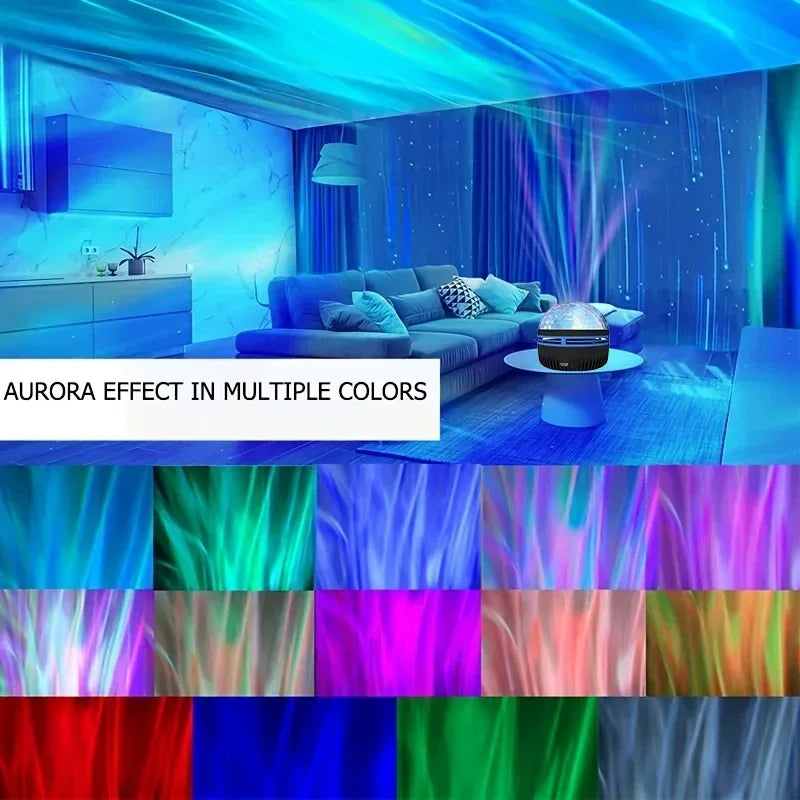 Aurora Dream Projector — Galaxy + Northern Lights + Bluetooth Speaker