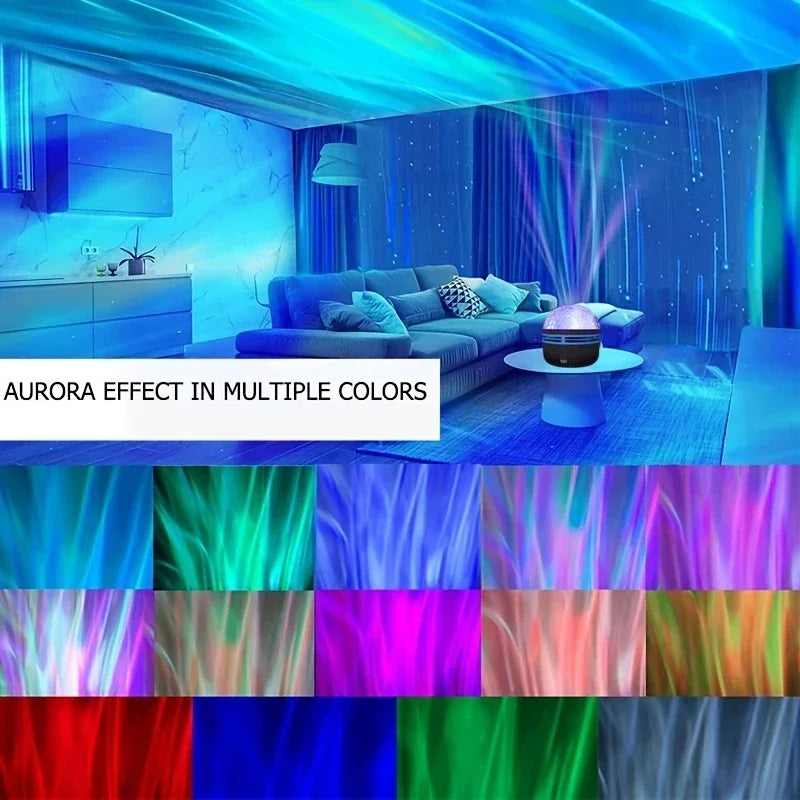 Aurora Dream Projector — Galaxy + Northern Lights + Bluetooth Speaker